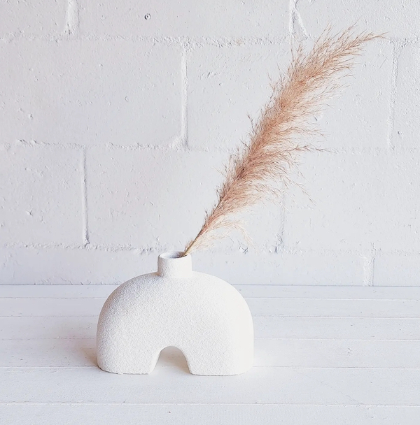 Ceramic Sumo Budvase - White